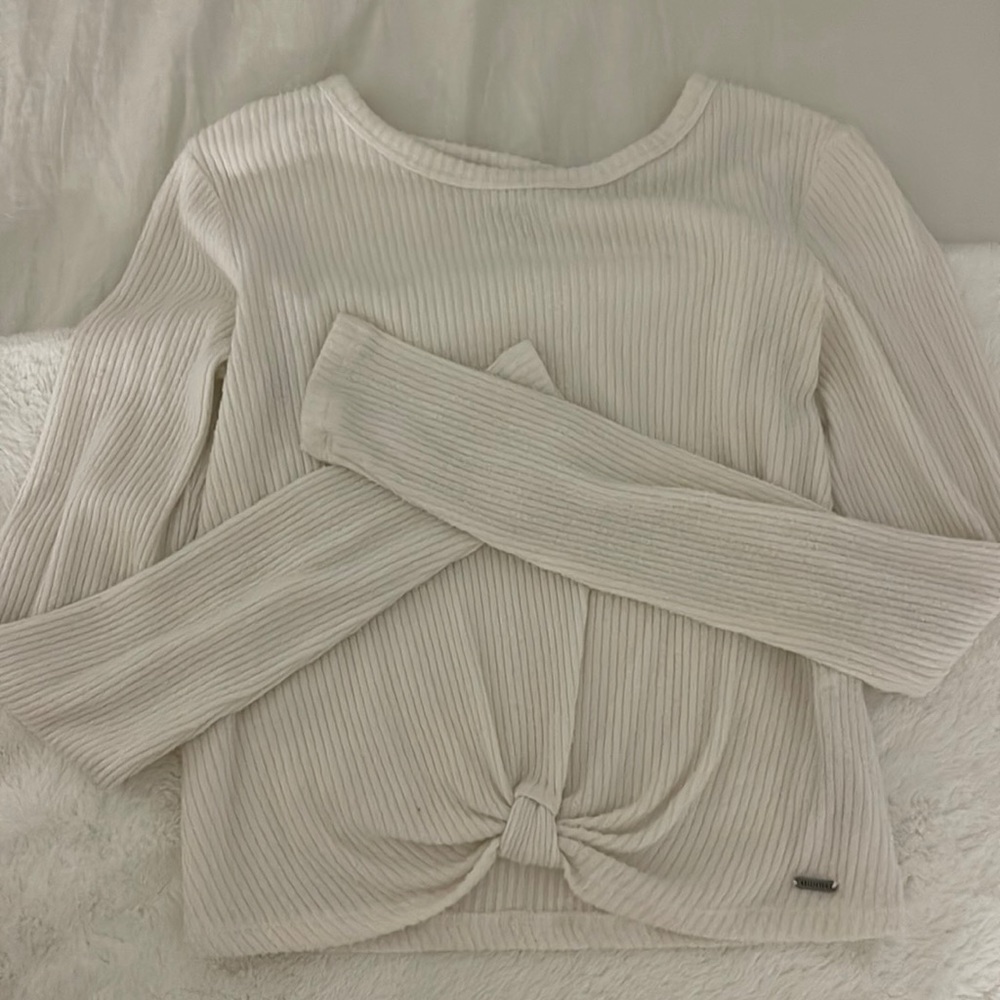 White long sleeve top